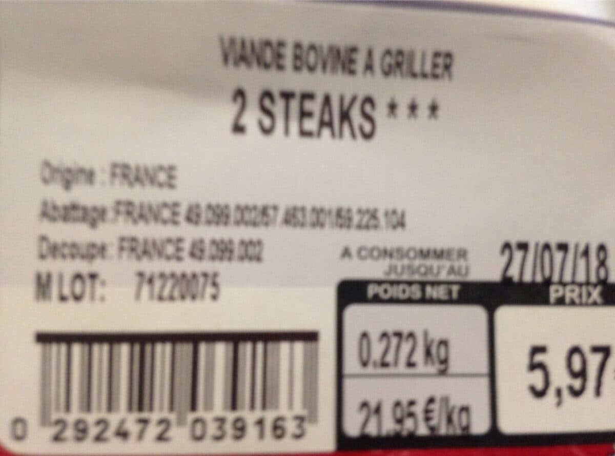 Charal Biftecks packshot