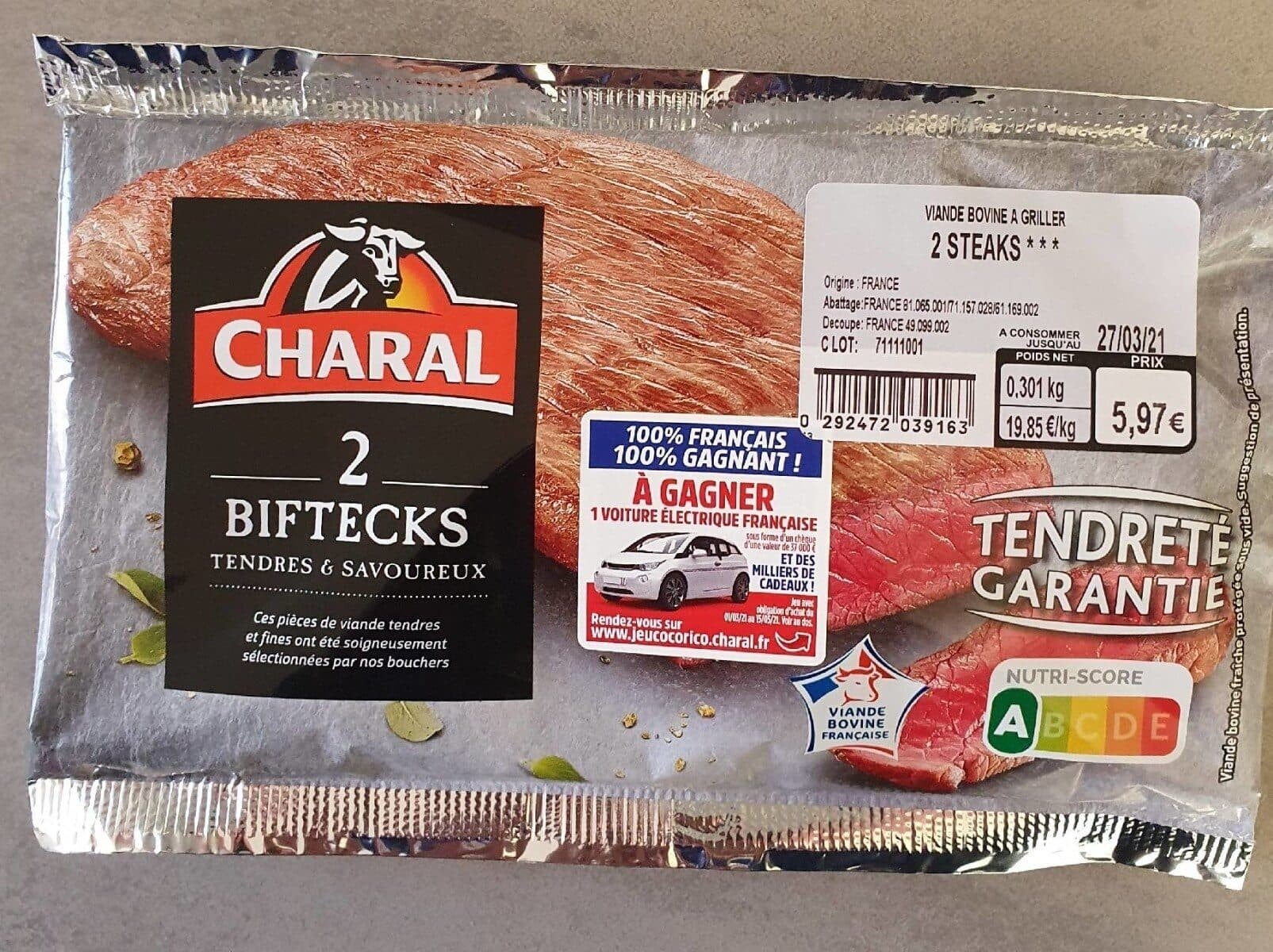 Charal Biftecks packshot