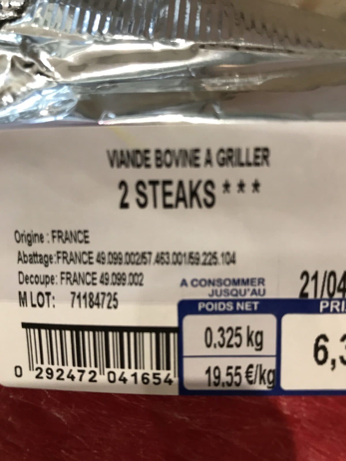 Charal Biftecks packshot