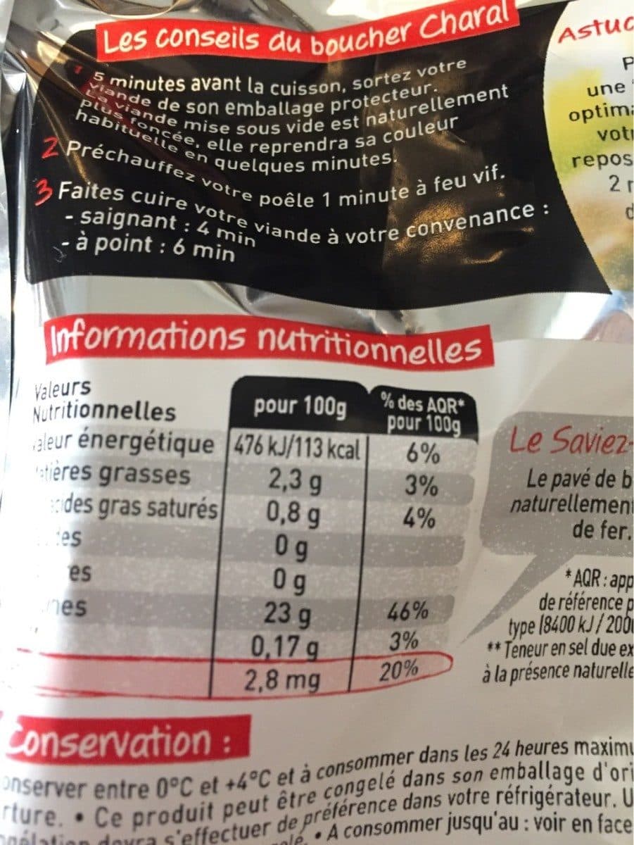 Charal Pave de boeuf packshot