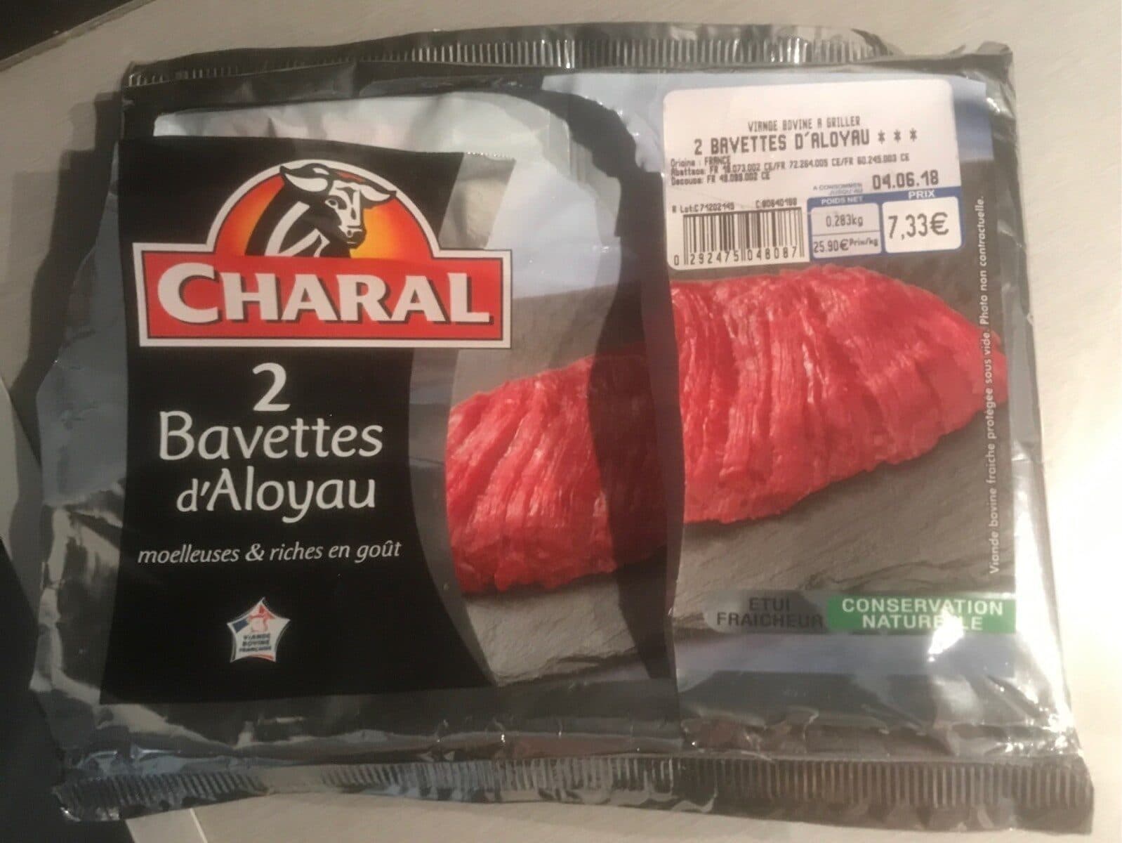 Charal Bavette aloyau packshot