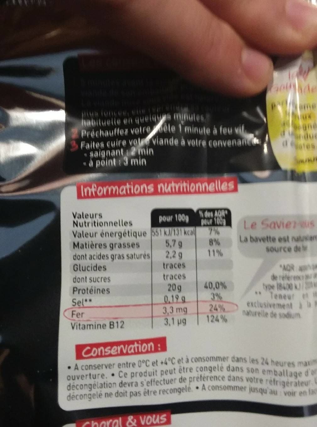 Charal Bavette d'aloyau packshot