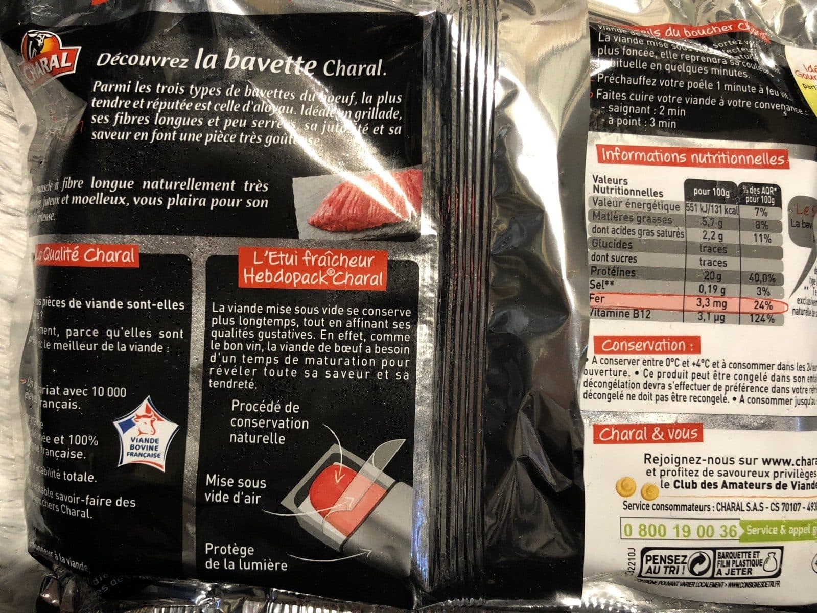 Charal 2 bavette d aloyau packshot