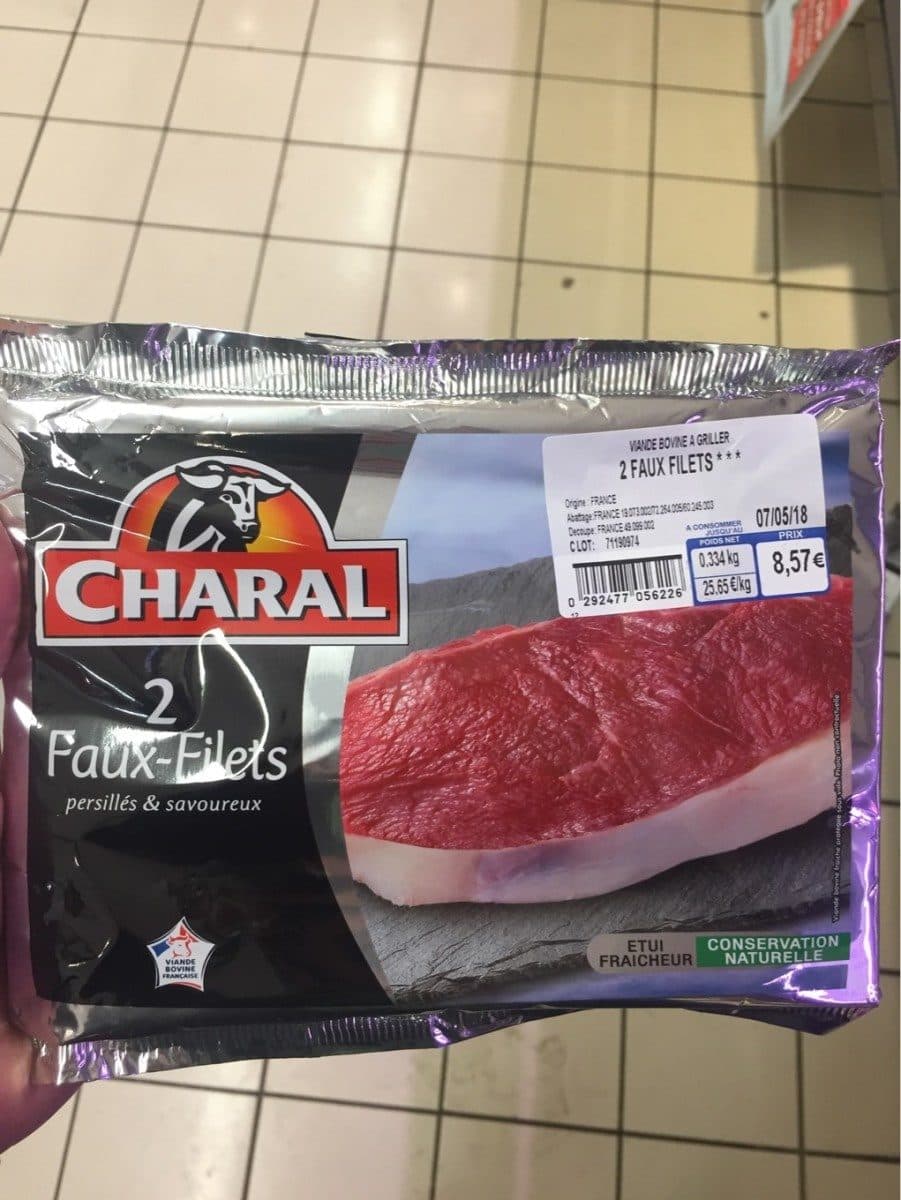 Charal 2 faux -filets packshot