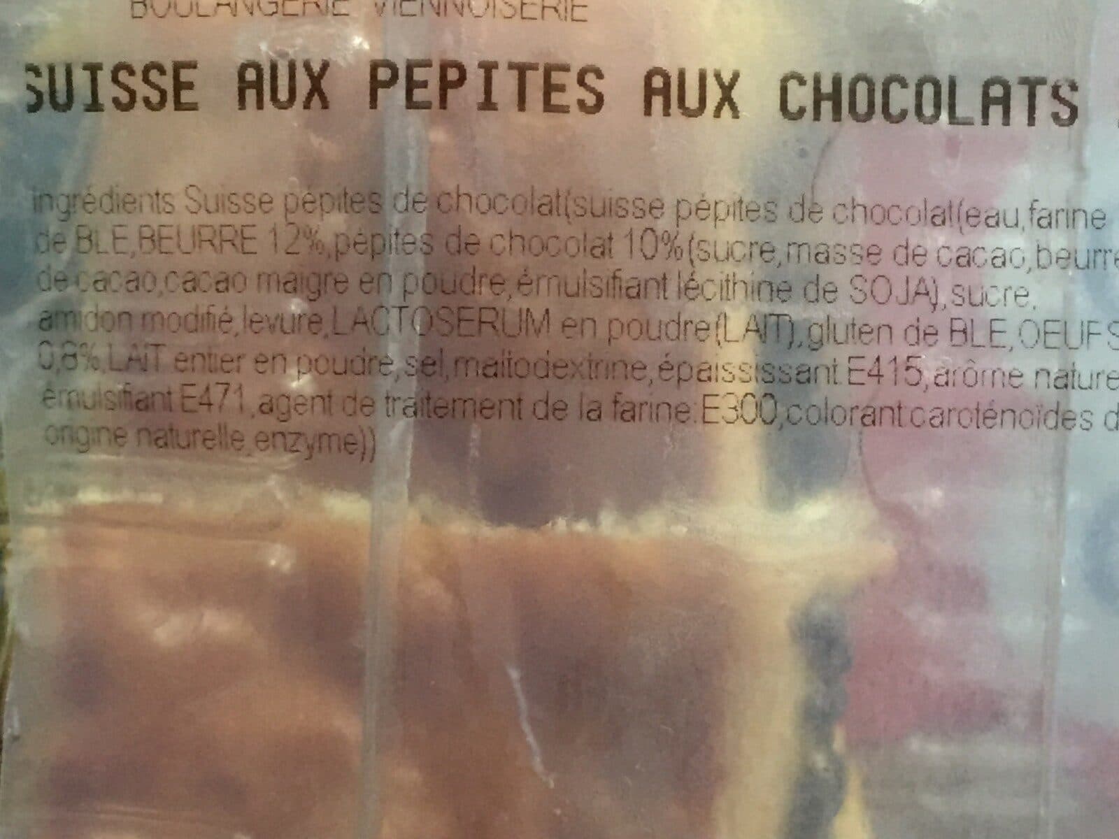 Open Food Facts Suisse aux pepites aux chocolats packshot