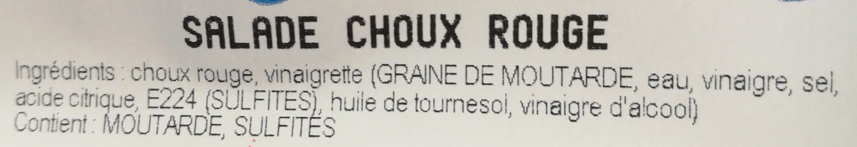 Open Food Facts Salade choux rouge packshot