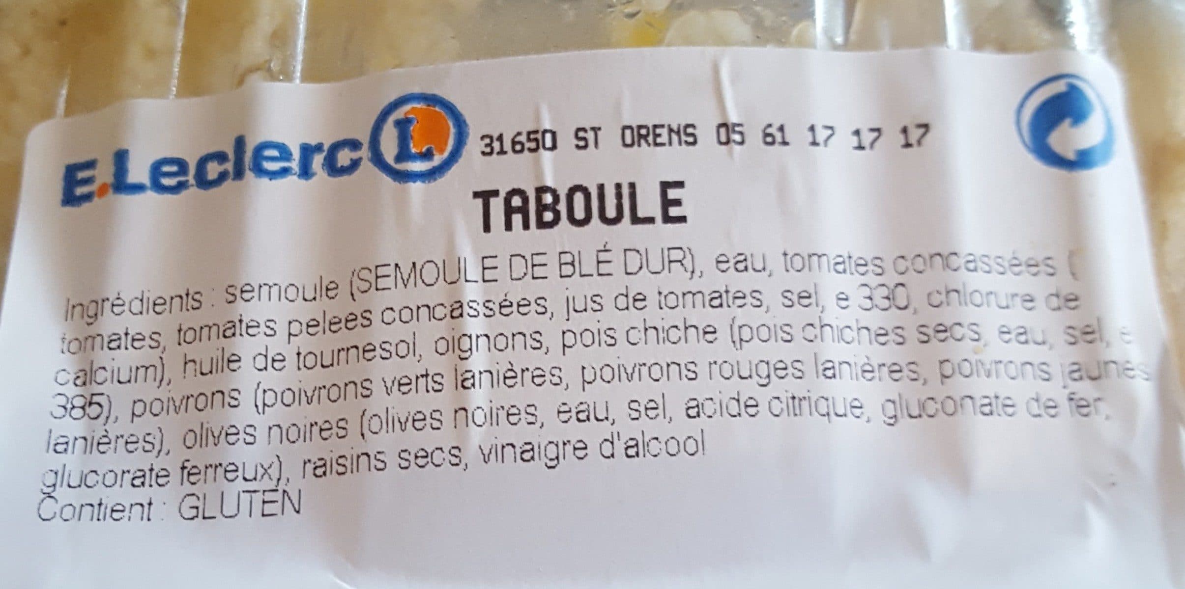 Open Food Facts Taboule packshot