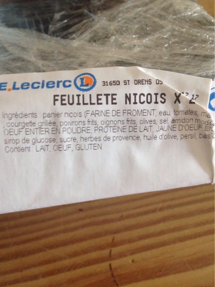 Open Food Facts Feuillete nicois x2 packshot