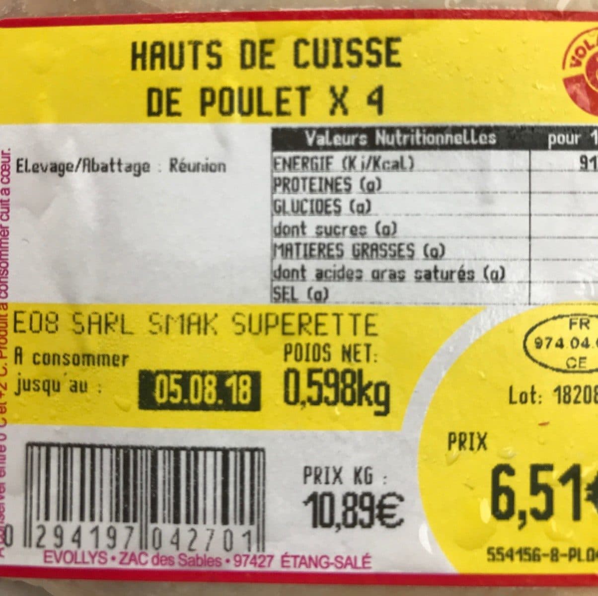 Open Food Facts Haute de cuisse packshot