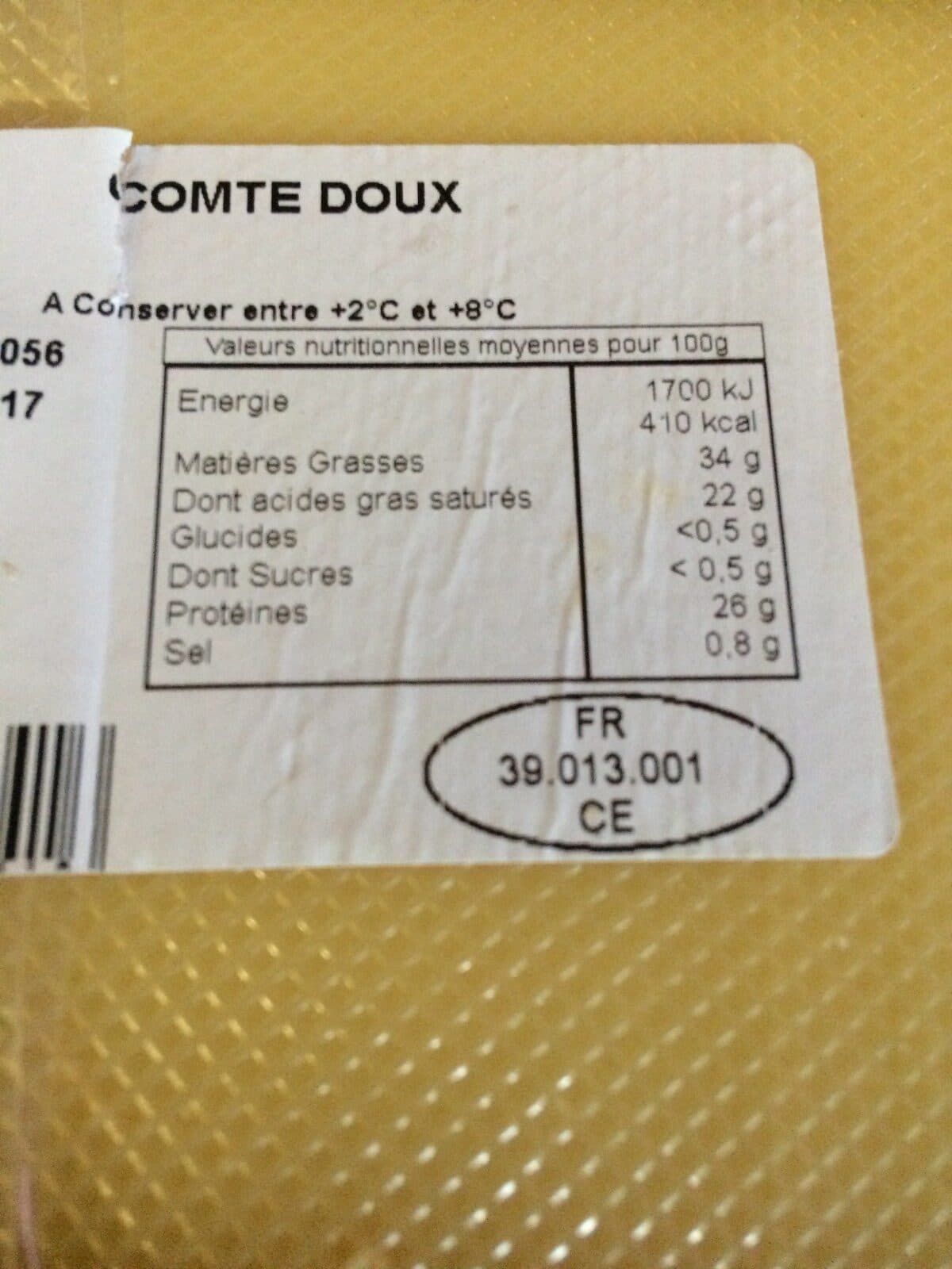 Fruitière du plateau Arboisien Conté packshot