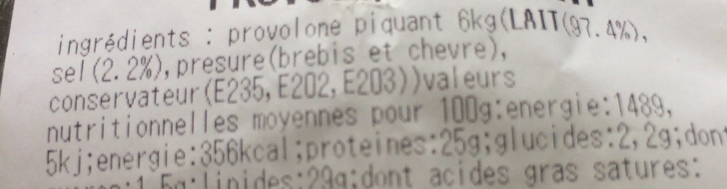 Open Food Facts Provolone piquant packshot