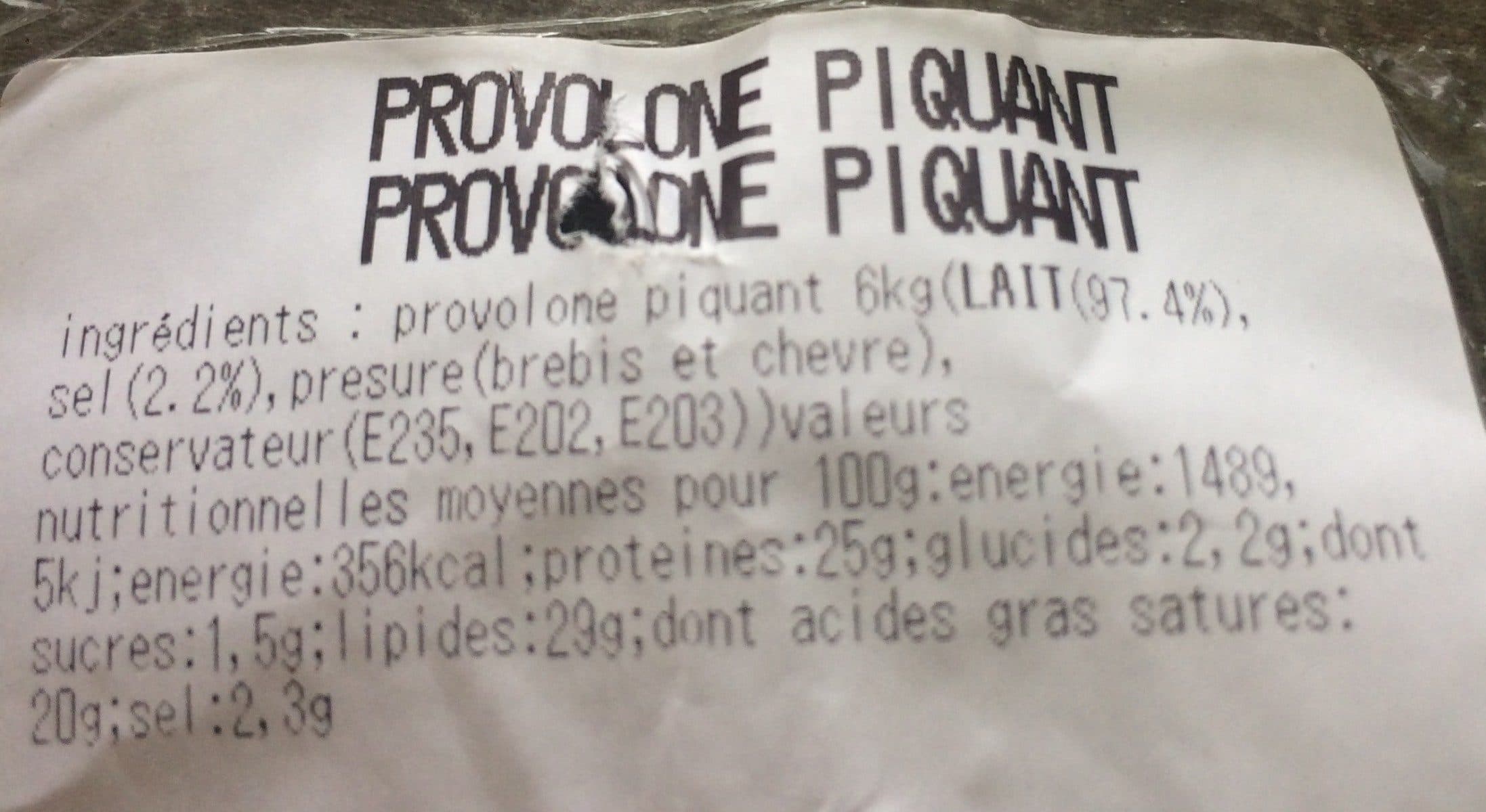 Open Food Facts Provolone piquant packshot
