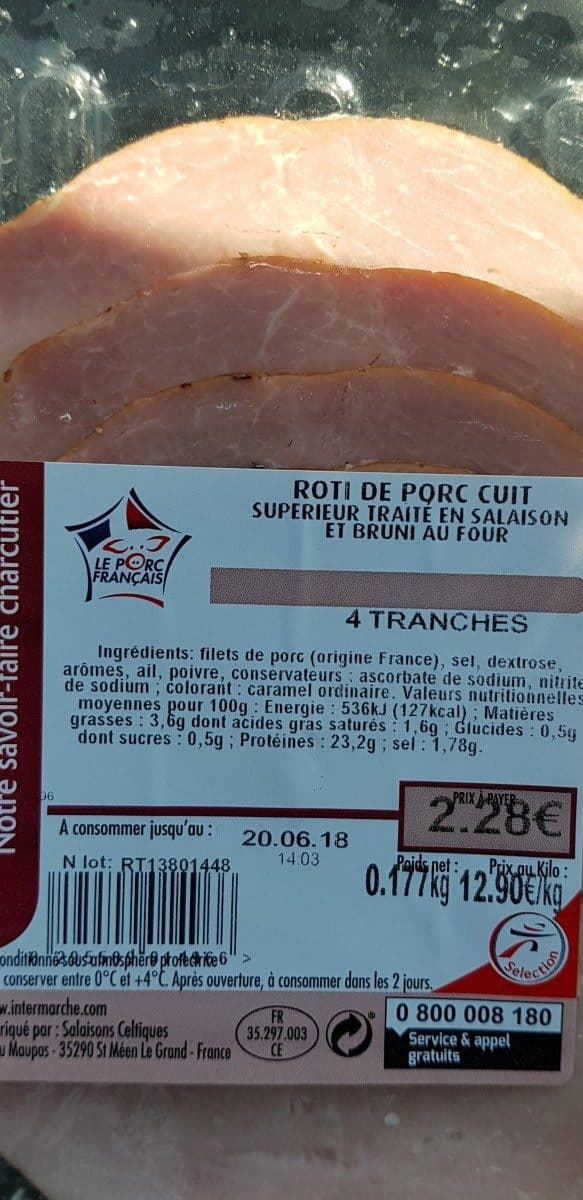 Open Food Facts Roti de porc packshot