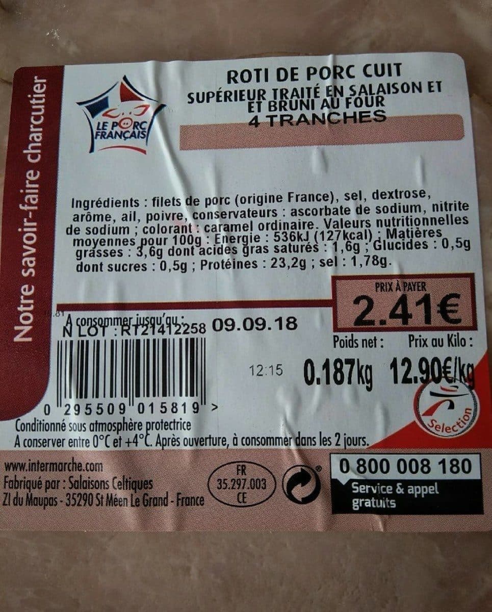 Open Food Facts Roti de porc cuit packshot