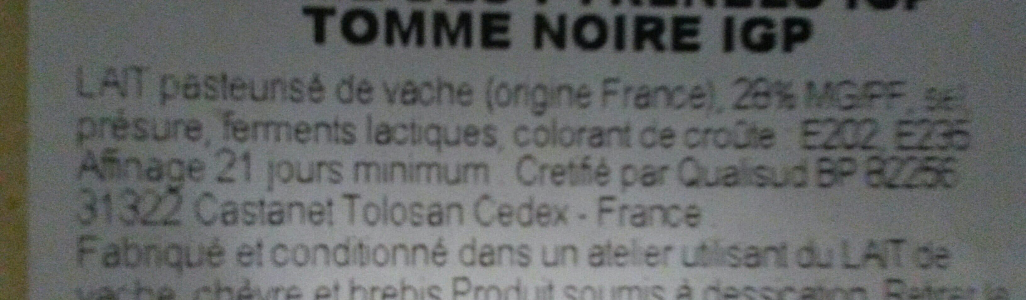 Open Food Facts Tome de Pyrénées IGP Tome noire IGP packshot
