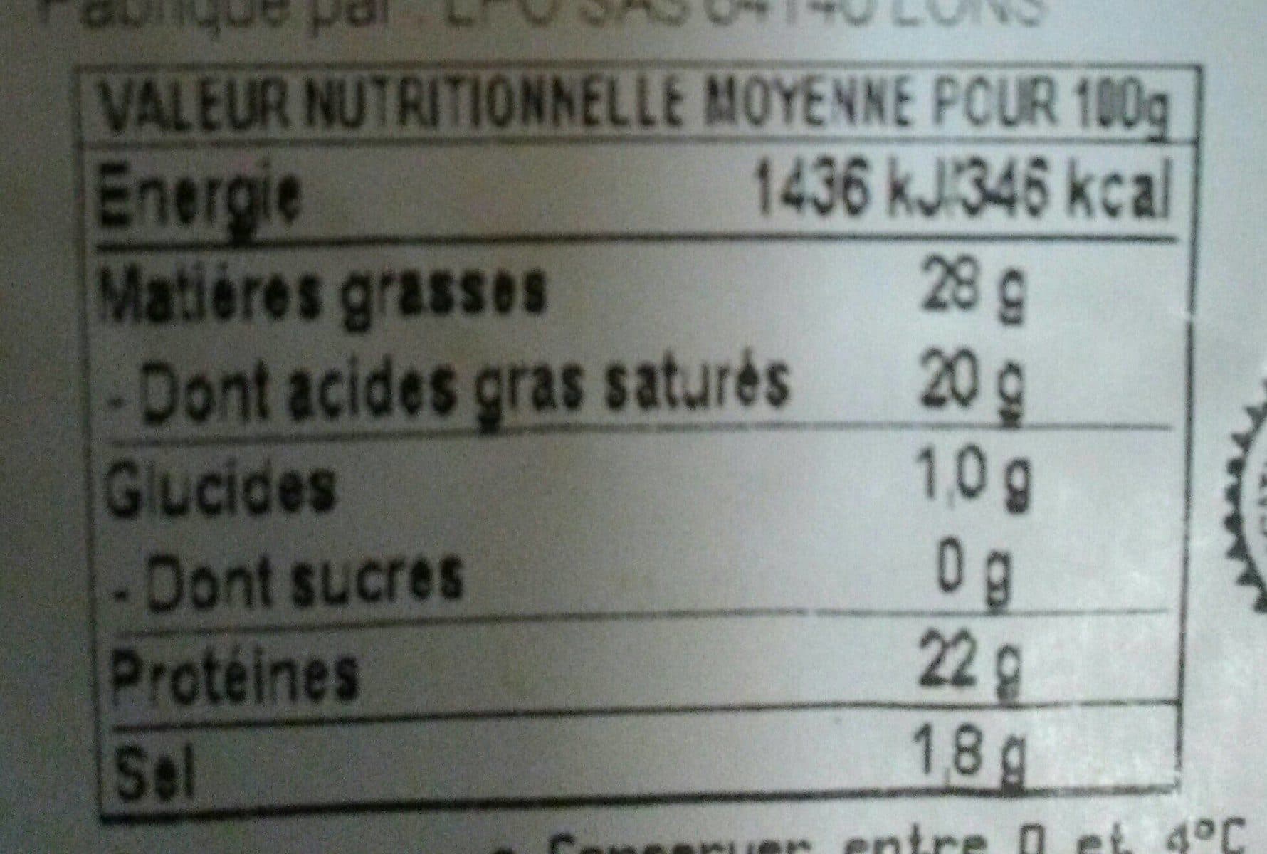 Open Food Facts Tome de Pyrénées IGP Tome noire IGP packshot