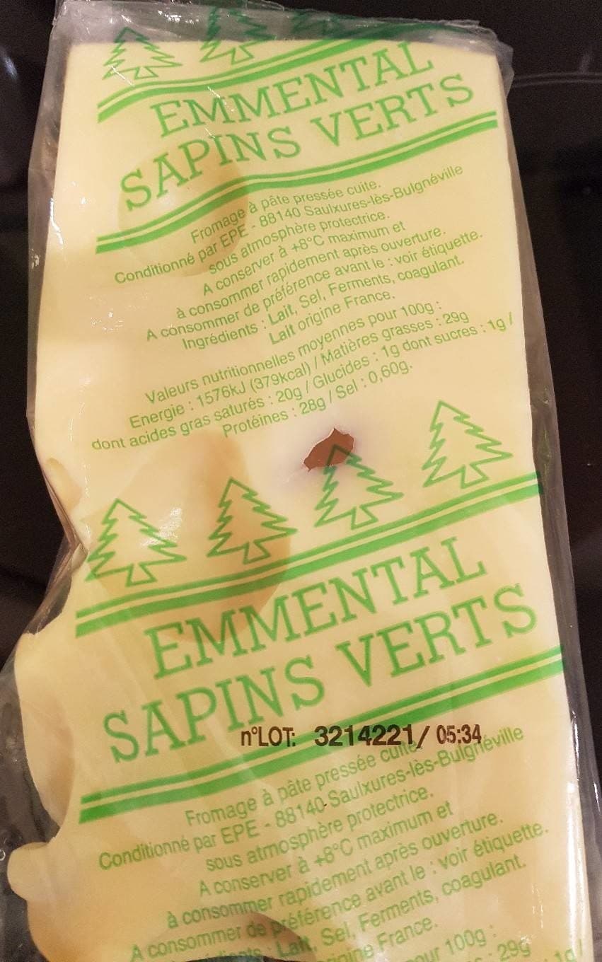Sapins Verts Emmental francais packshot