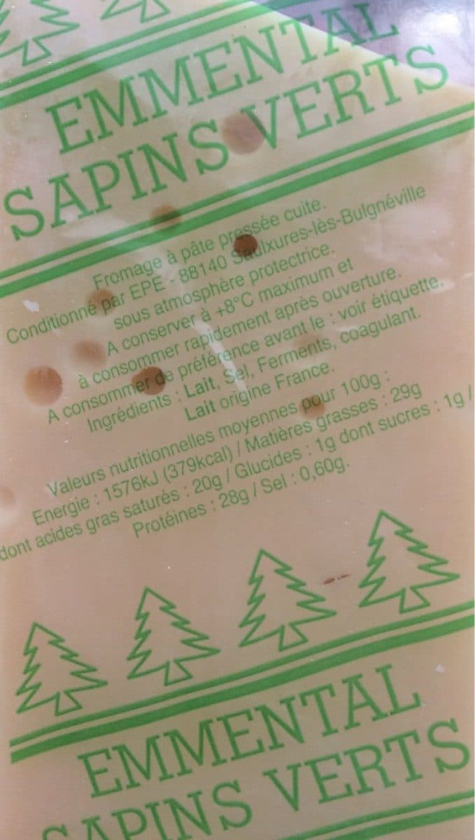 Open Food Facts Emmental sapins verts packshot