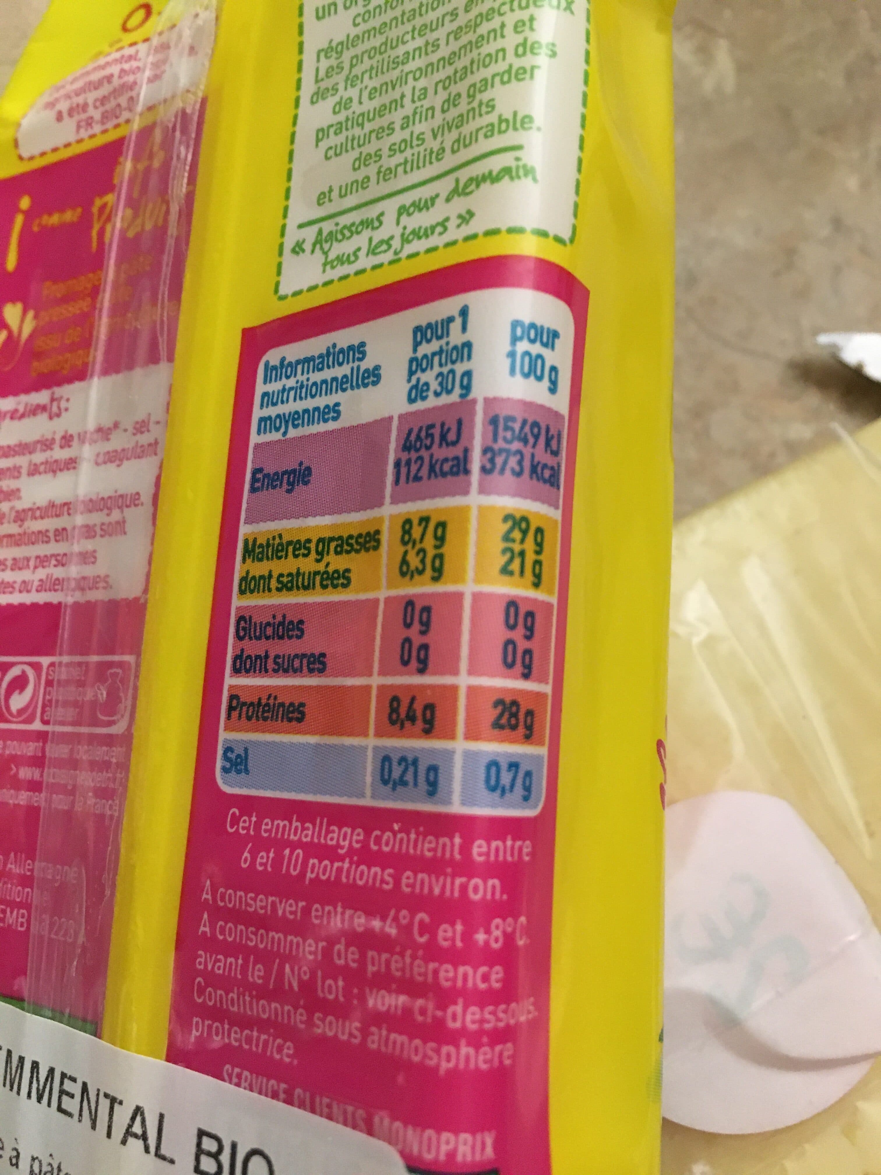 Open Food Facts Emmental bio monoprix packshot