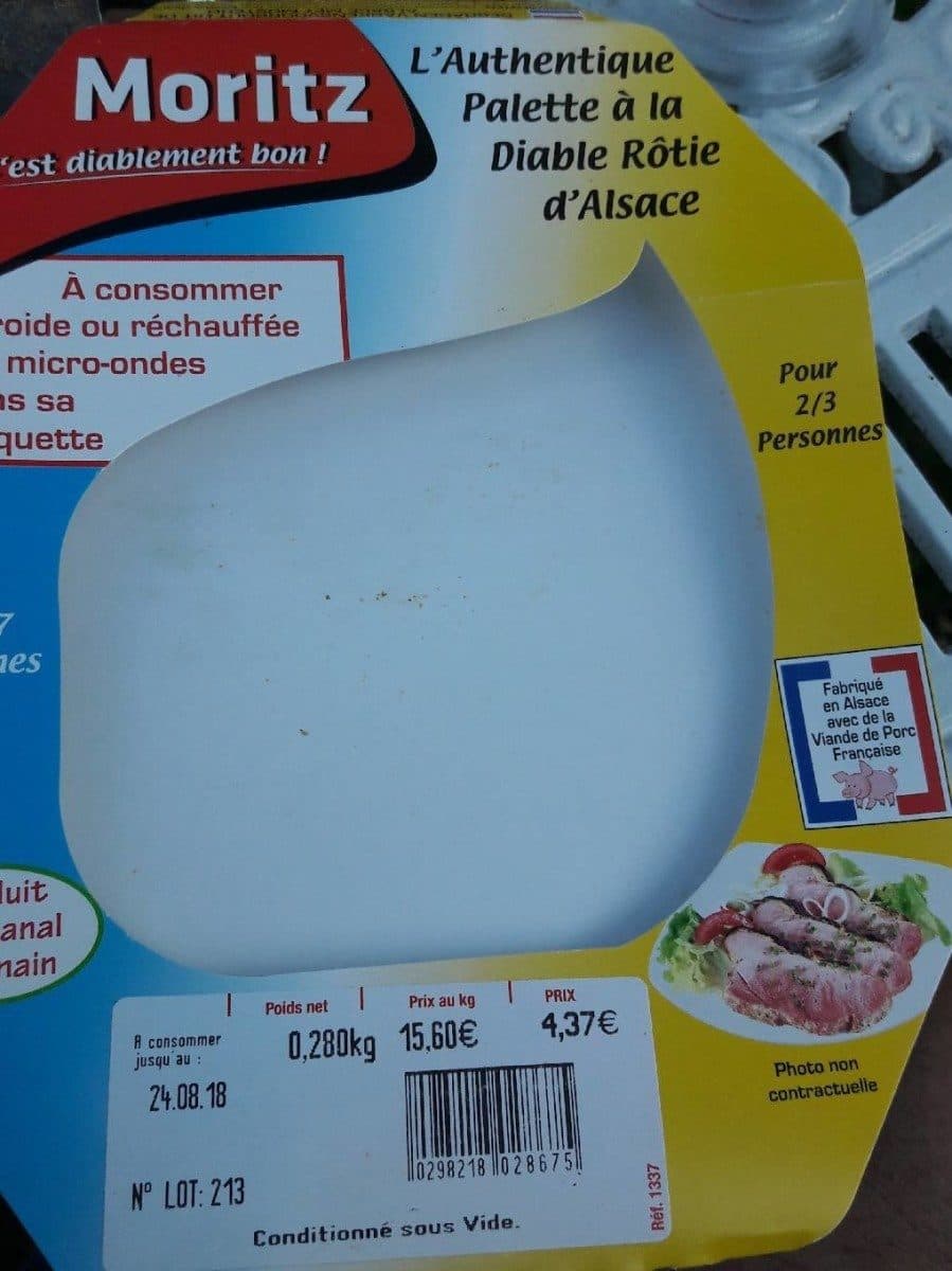 Open Food Facts Authentique palette à la diable packshot