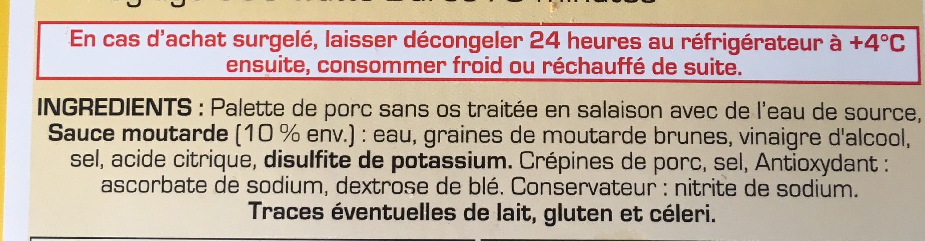 Open Food Facts Palette à la Diable rotie d'Alsace packshot