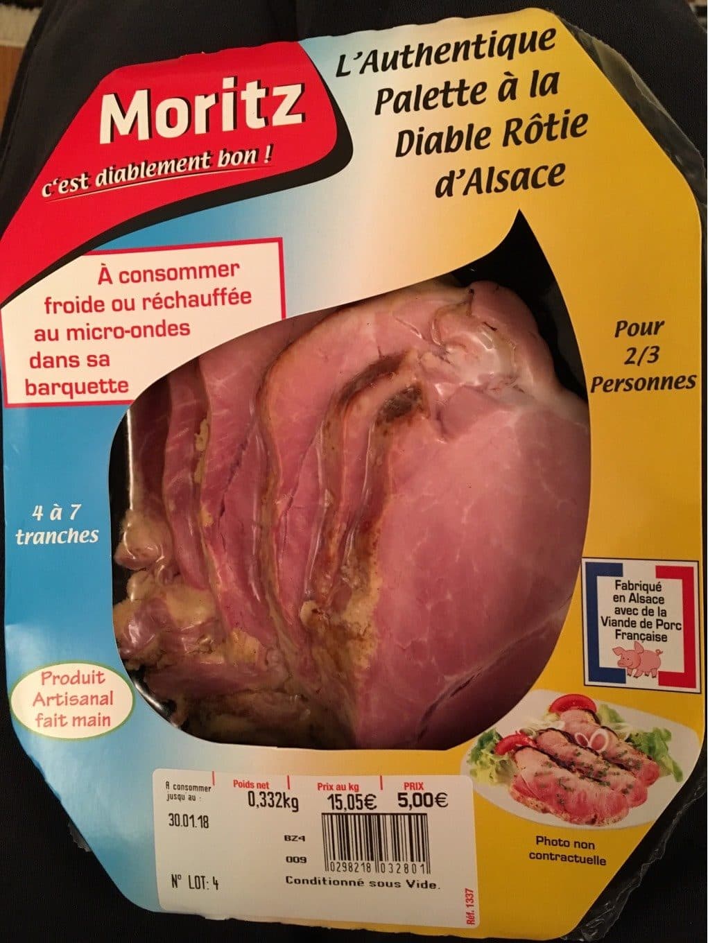 Moritz L’authentique palette à la diable rôtie d’Alsace packshot