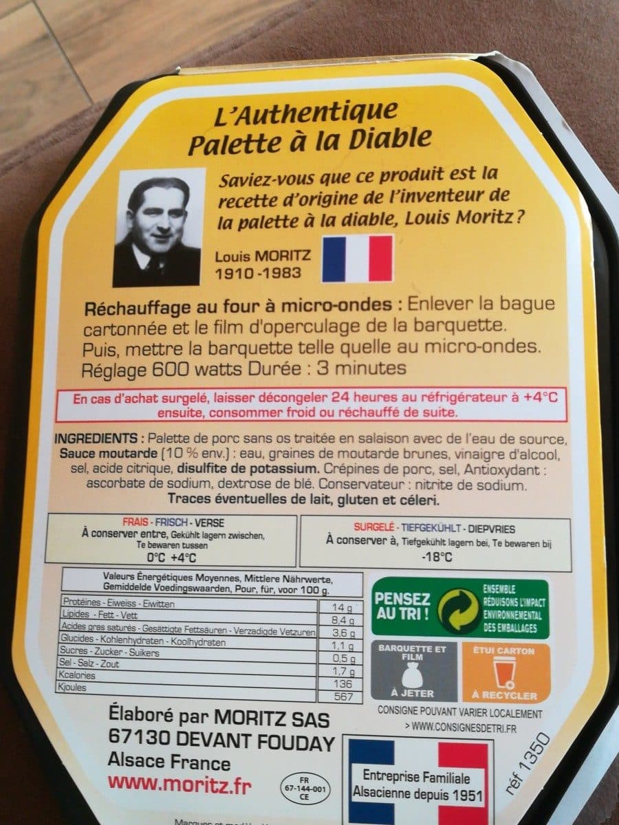 Open Food Facts Palette à la diable packshot