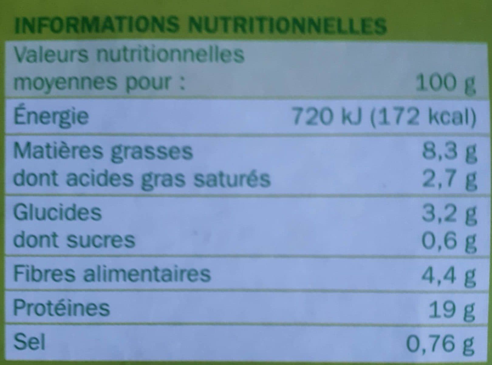 Marque Repère Galette de blé épinards et emmental packshot