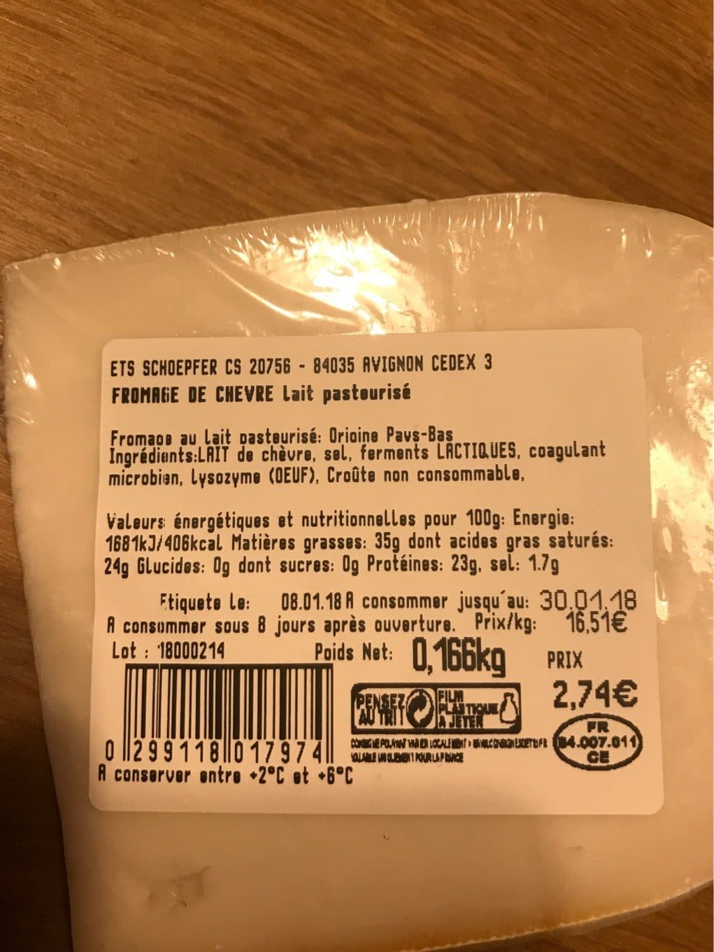 Ets Schoepfer Gouda de chèvre packshot