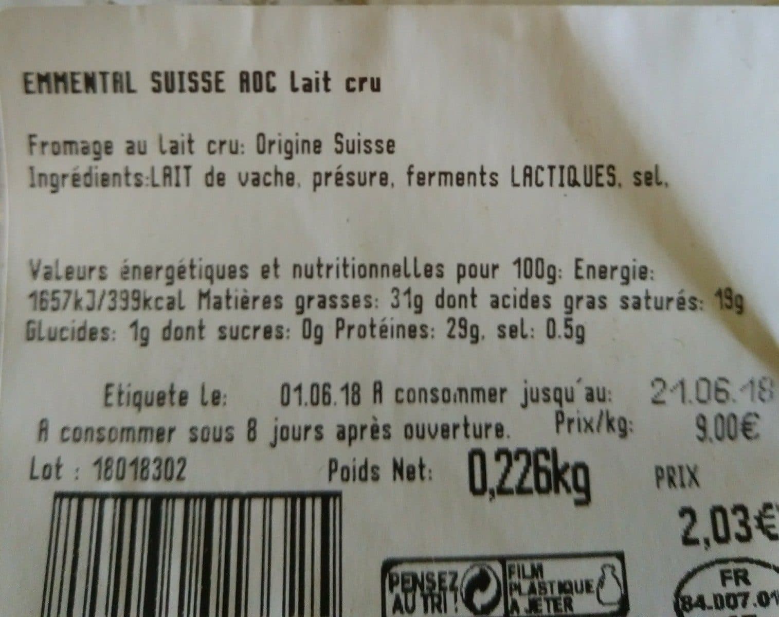 Open Food Facts Emmental packshot
