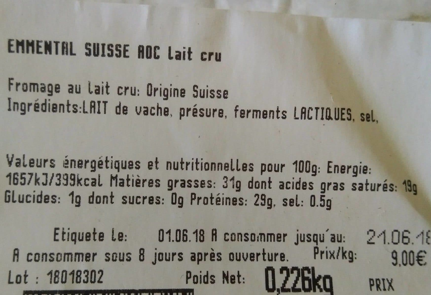 Open Food Facts Emmental packshot