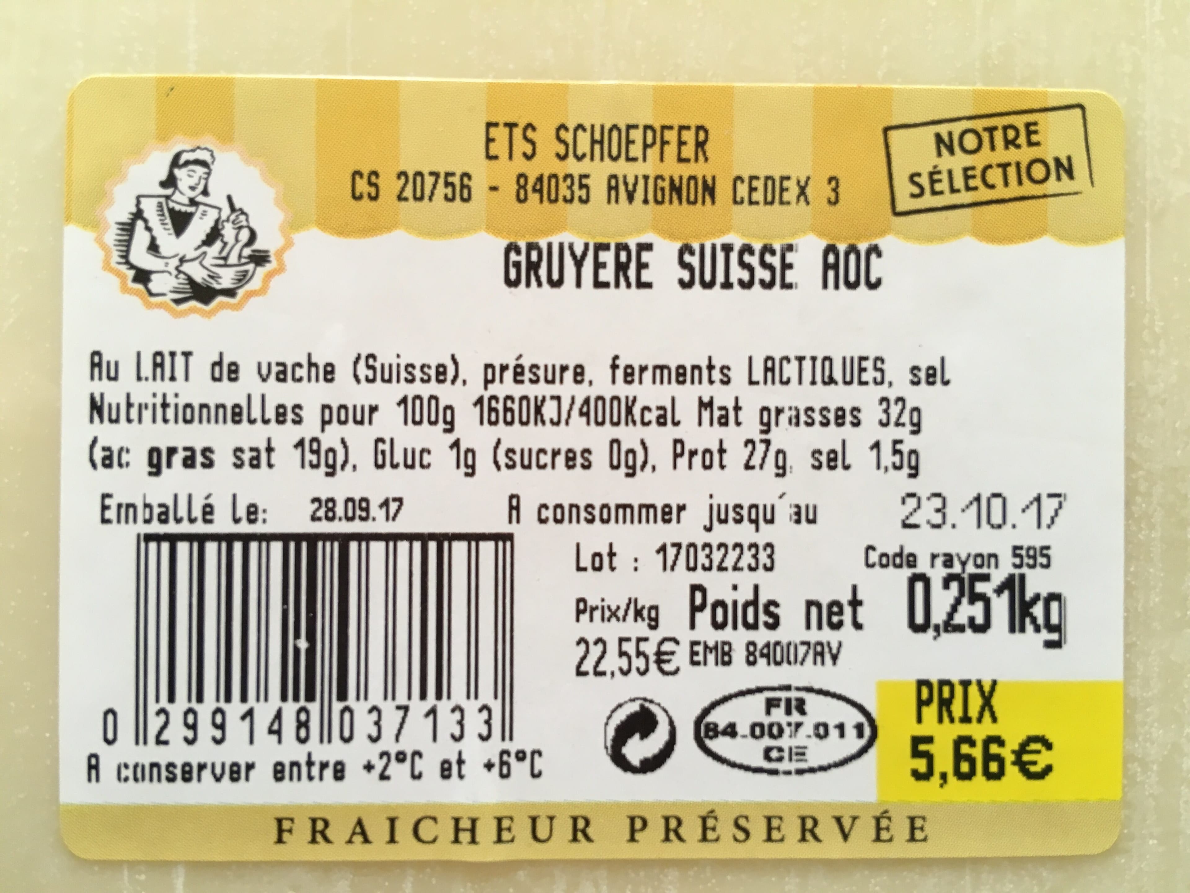 Le Gruyère Switzeland AOC Le Gruyère Switzerland AOC packshot