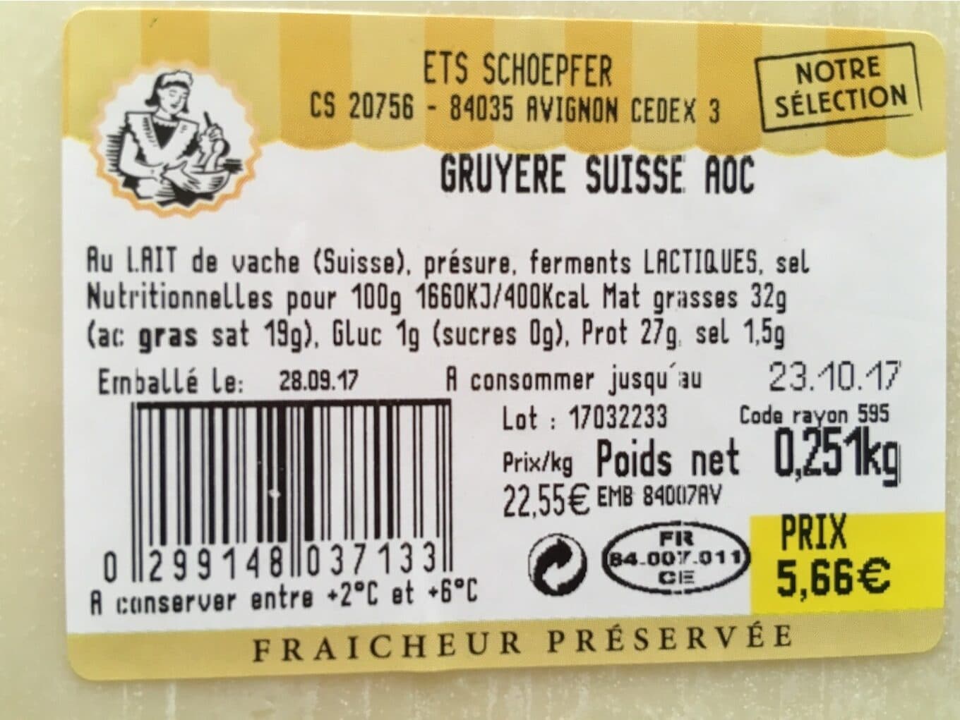 Le Gruyère Switzeland AOC Le Gruyère Switzerland AOC packshot