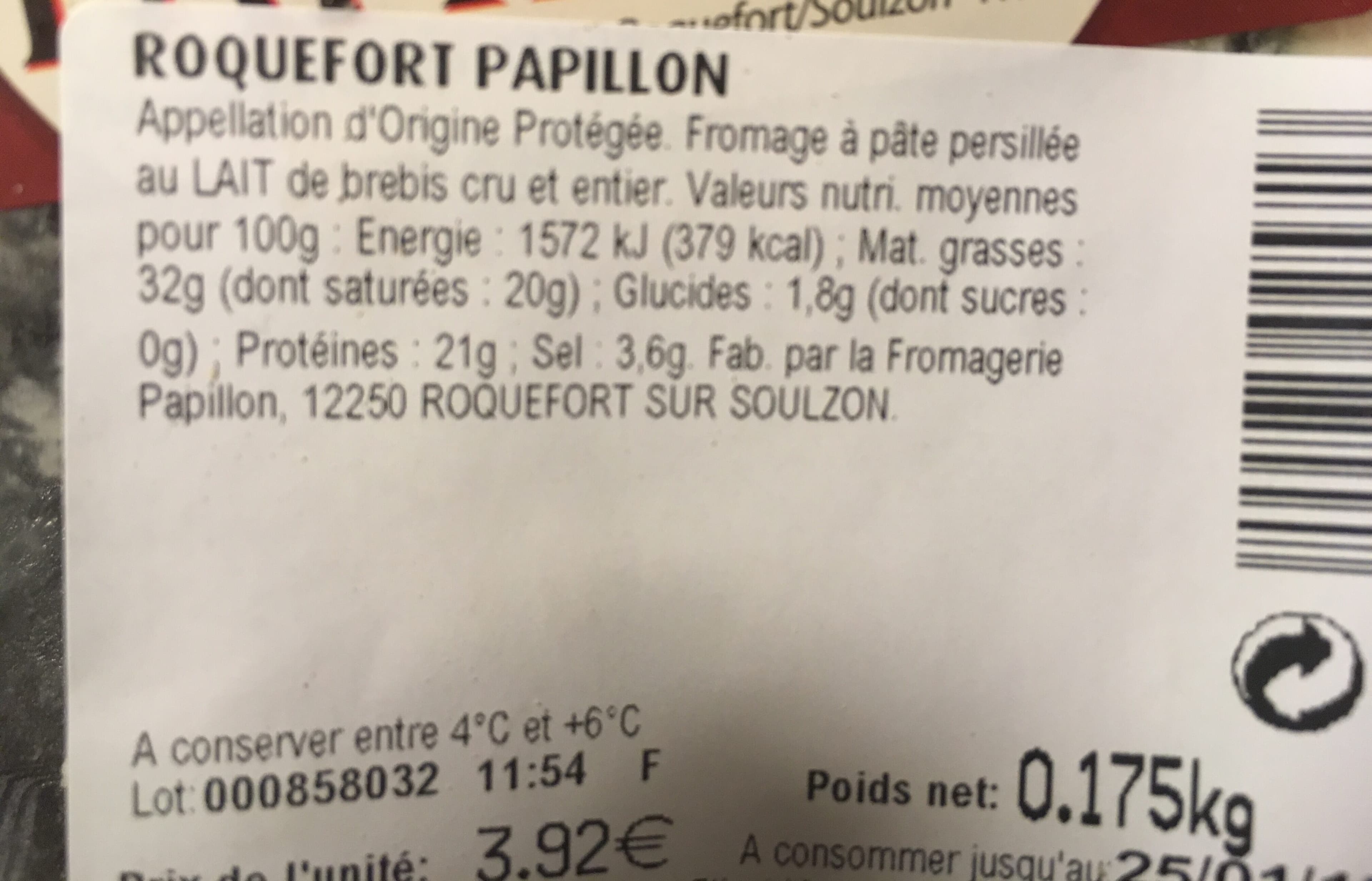 Fromagerie Papillon Roquefort Papillon packshot