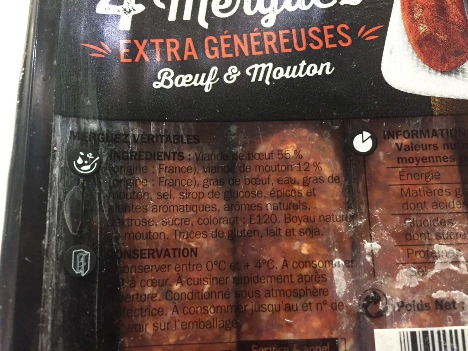 Férial Merguez extra denereuses packshot