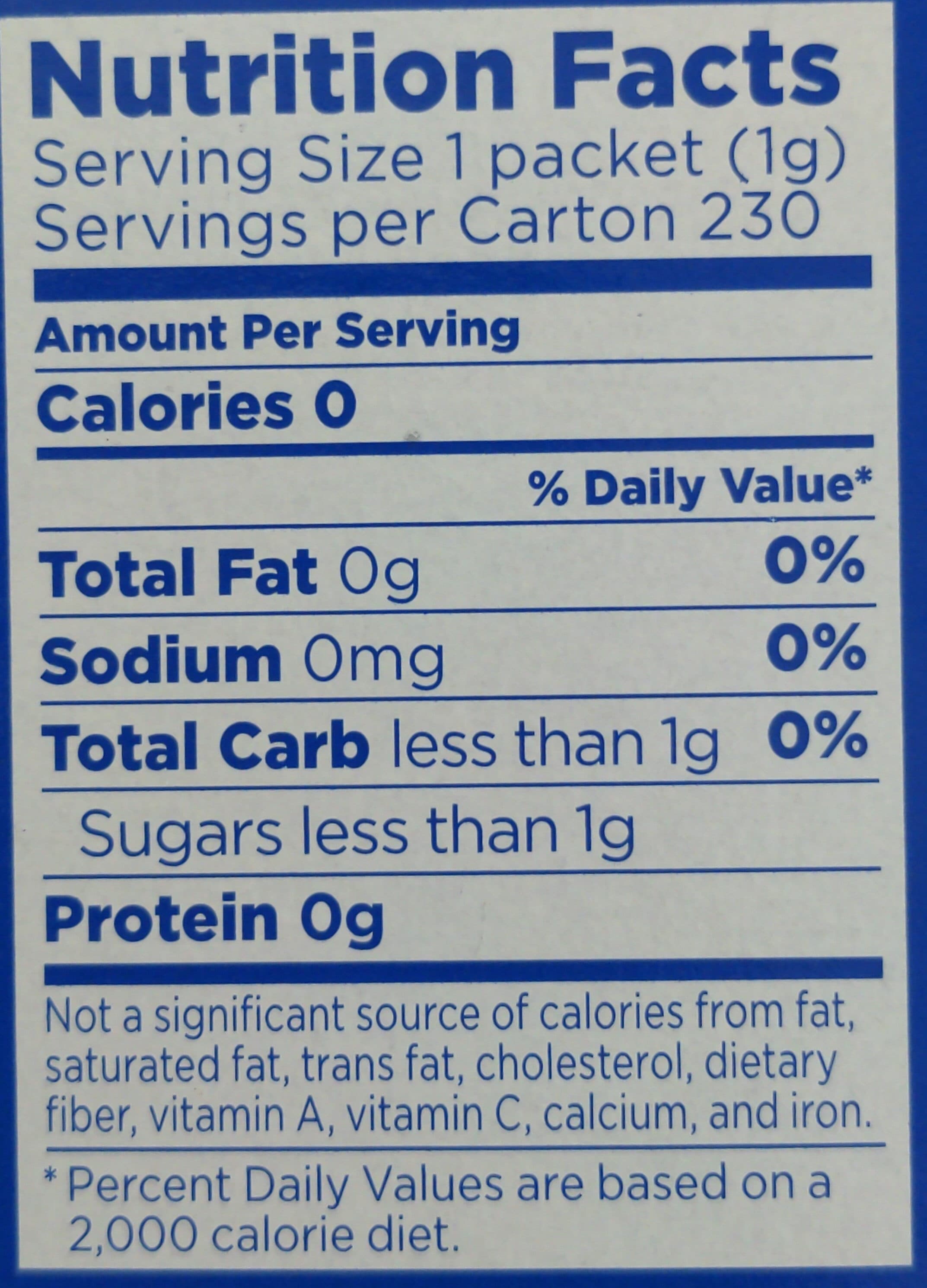 Equal Original calorie sweetener packets packshot