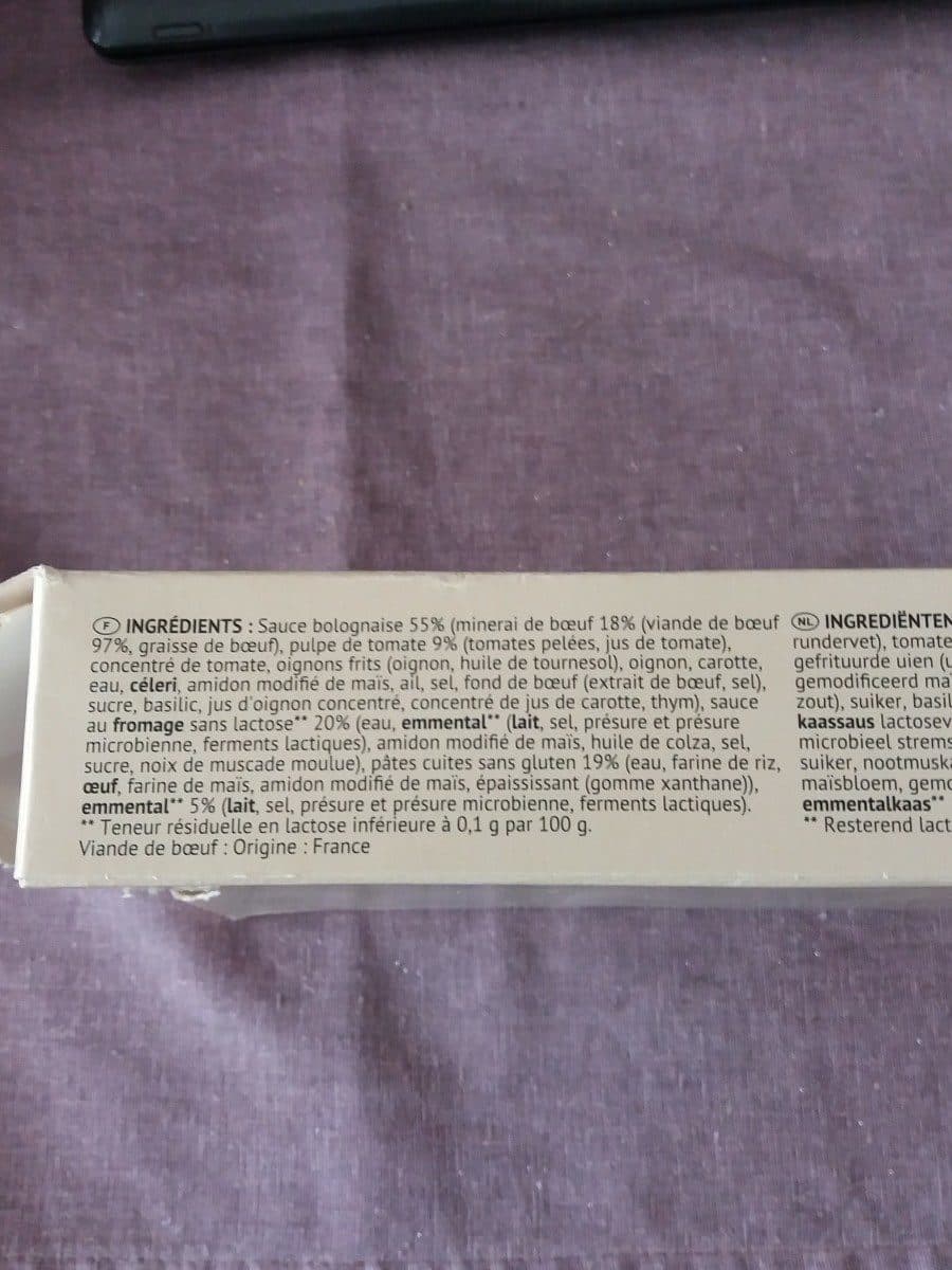 Bofrost Lasagne bolognese packshot