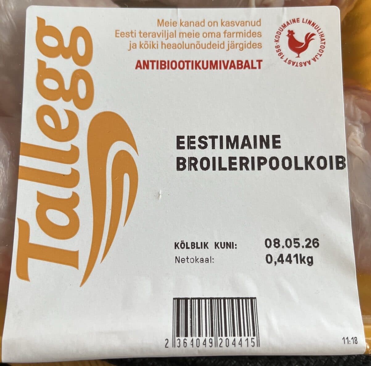 Tallegg Eestimaine Broileripoolkoib packshot