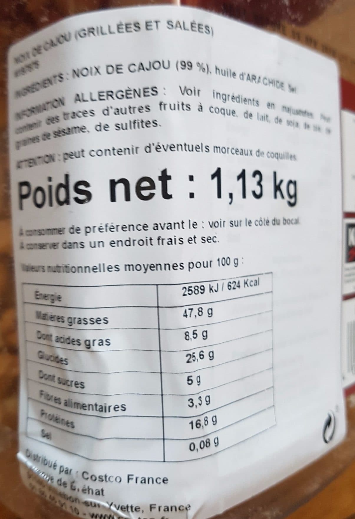 kirkland signature Whole Fancy Cashews packshot