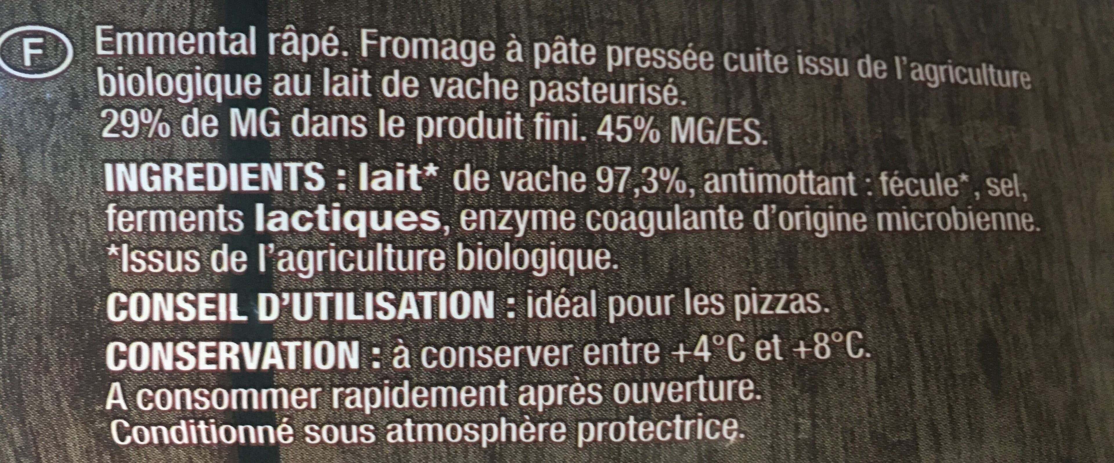 Valmartin Emmental rapé Bio packshot