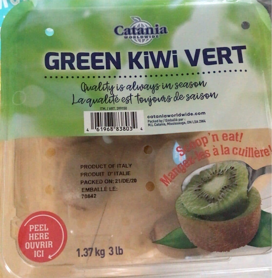 Catania worldwide Kiwi vert packshot