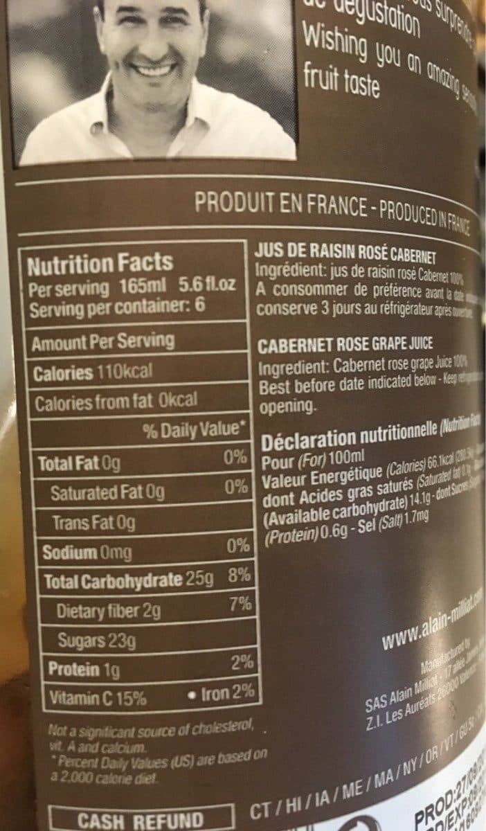 Open Food Facts Jus de raisin rose packshot