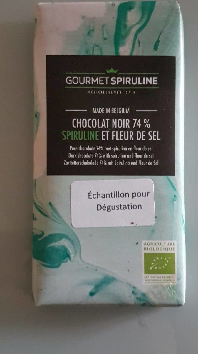 Gourmet Spiruline Chocolat noir 74% spiruline et fleur de sel packshot