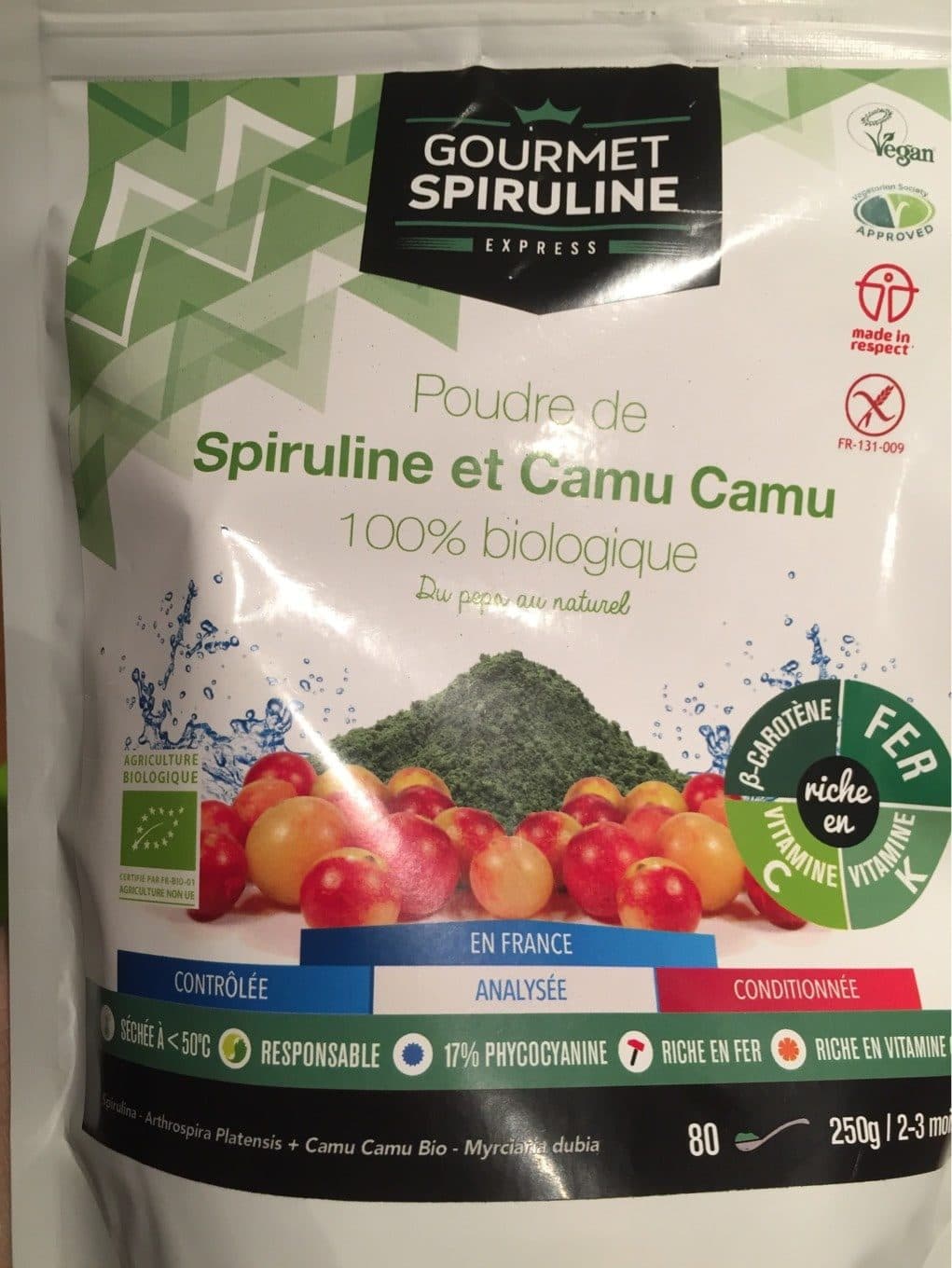 Gourmet Spiruline Poudre de spiruline et Camu camu packshot
