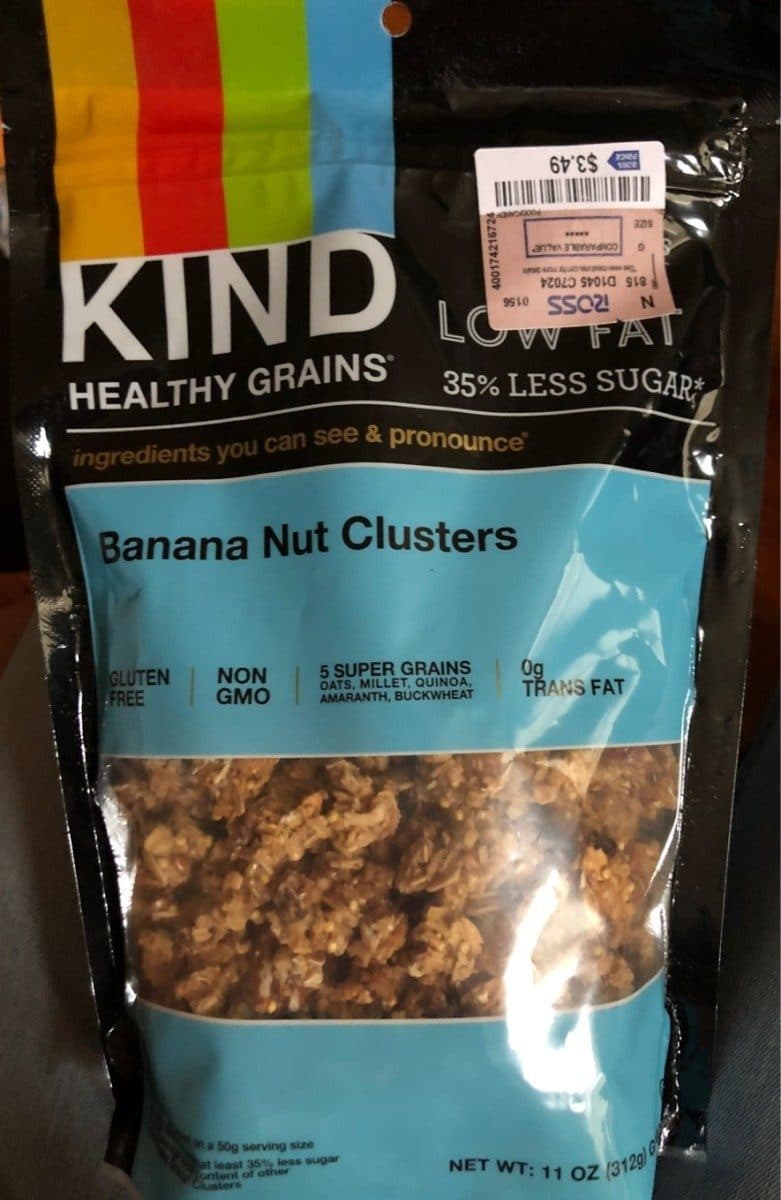 Kind Banana Nut Clusters packshot