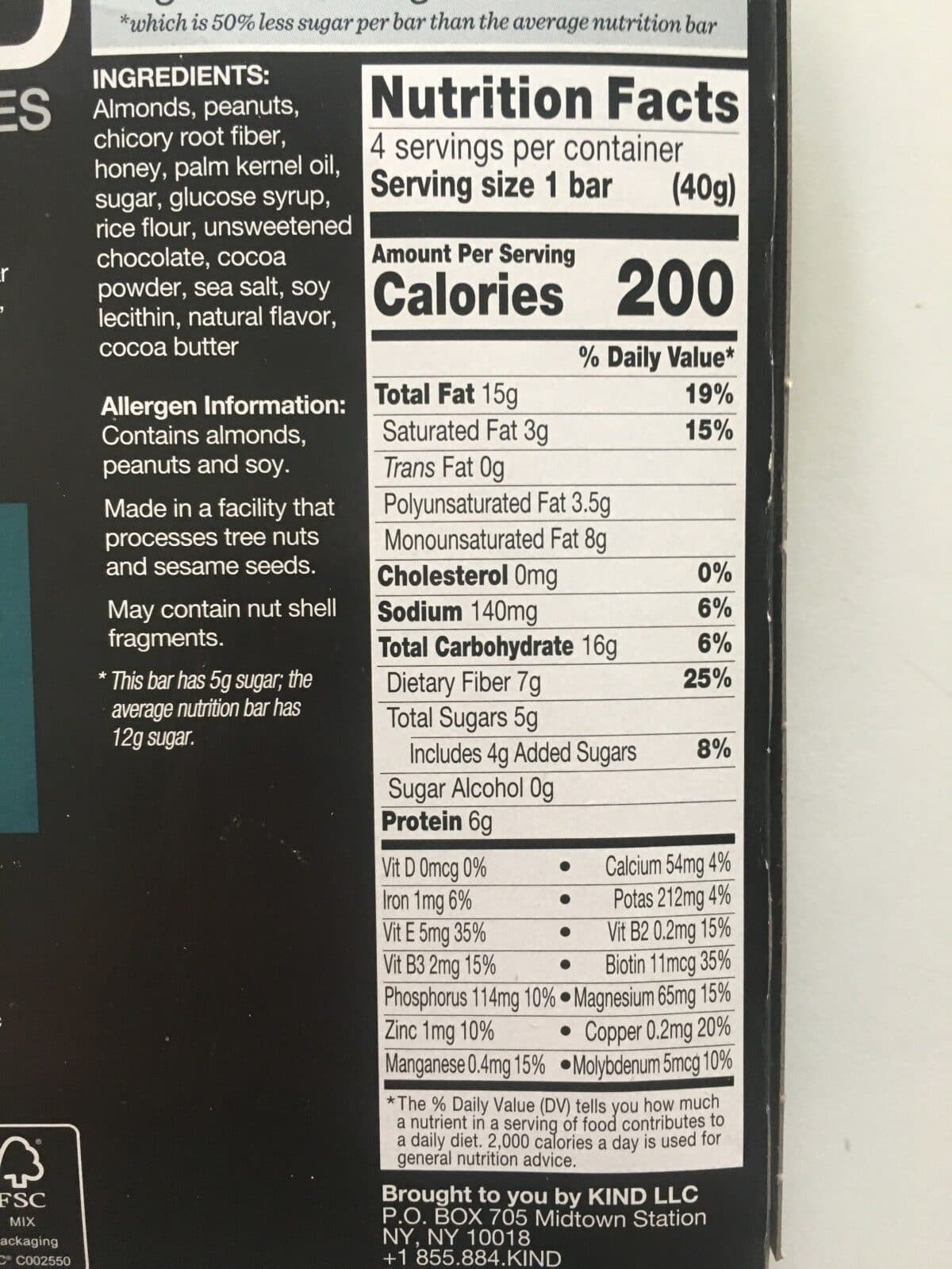 Kind Dark chocolate nuts & sea salt packshot