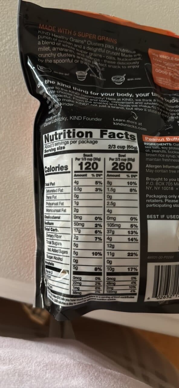 KIND Peanut Butter Clusters packshot