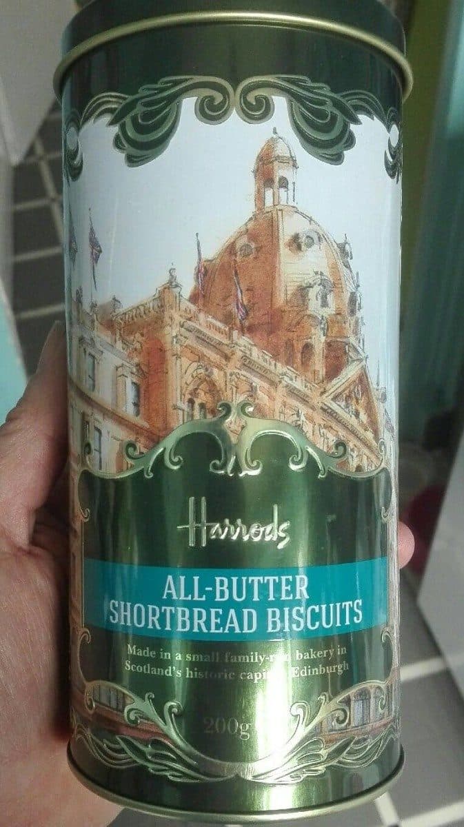Harrods All butter shortbread biscuits packshot