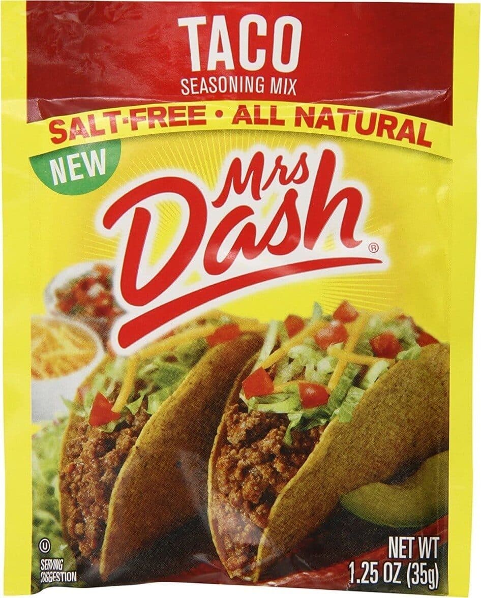 Mrs Dash Taco seasoning mix packshot