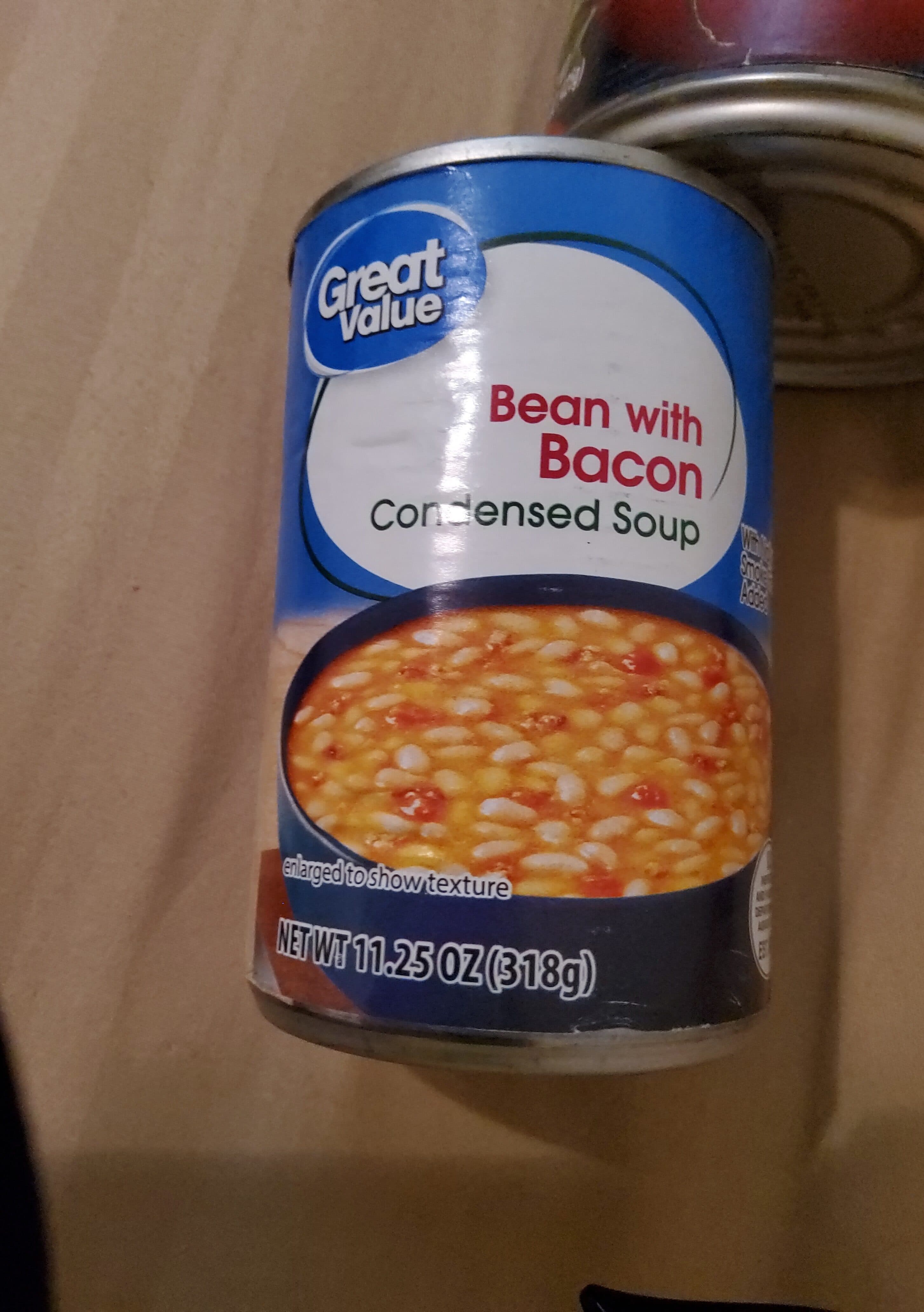 Great Value Great value, condensed soup, bean with bacon packshot